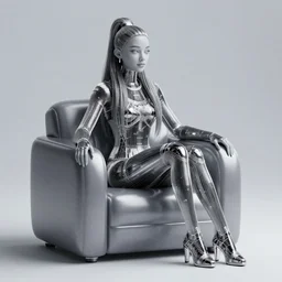 [ grimes ]! [ 3 d render, made of wires and metallic material ]!! sitting in a [ cyberpunk club ]!!, [ 4 k digital art ]!!, neon atmosphere, volumetric lighting, bioluminescent coloring, afrofuturism, illustrated by greg rutkowski and rajmund kanelba, cgsociety contest winner, intricate
