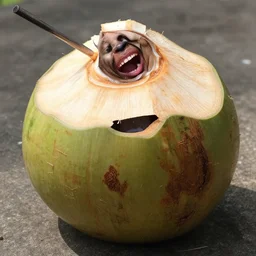 now, the coconut trunk, do not throw this junk,, silly, coconut, laughing,
