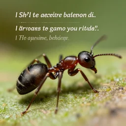 inspirational quote from an ant