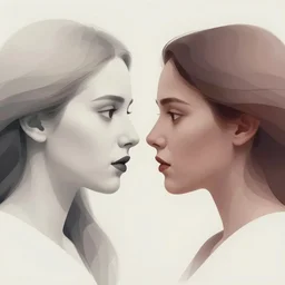 duality between hate and love, abstract art, conceptart