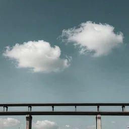 Two clouds connected with a bridge