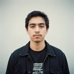 portrait of a make hipster in 2 0 5 0, 3 5 mm photography