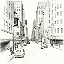view of the world from broadway, drawing, saul steinberg,
