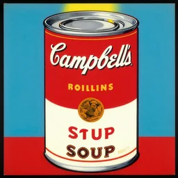 andy warhol's campbell's soup painting by Roy Lichtenstein