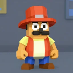 bob's burgers, nintendo 6 4 screenshot. low poly