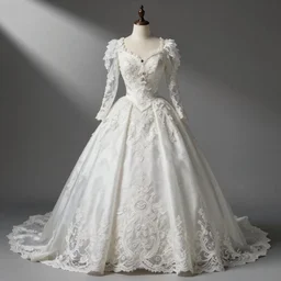 an elegant intricate opulent modest white wedding dress in the style of victorian fashion photography with a modern slant made from silk organza and lace