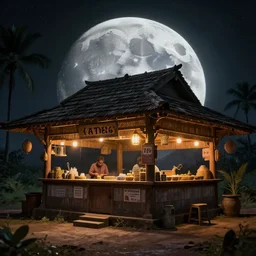 a typical kerala tea shop on the moon, an epic fantasy, dramatic lighting, cinematic, establishing shot, extremely high detail, photorealistic, cinematic lighting, artstation, matte painting, simon stalenhag