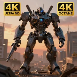 Mechs fighting in the city at sunset, photorealistic, digital illustrations, sci-fi illustrations, mecha, concept art, photoreal, cinematic lighting, detailed lines, highly detailed, intricate, award-winning, dark, gritty, photojournalism, rendered in Octane, rendered in Unreal engine, 4k, ultra hd