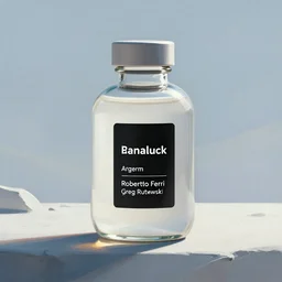 concept art of luxury very modern white liquid dietary supplement in a round transparent bottle, it has a black sticker on it, by aenaluck, artgerm and roberto ferri and greg rutkowski, light blue and white tones, digital painting, artstation, concept art, smooth, sharp foccus ilustration hq