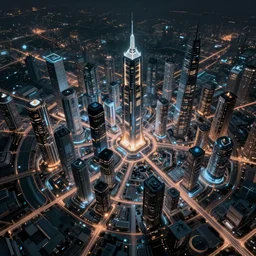 “ detailed map of a futuristic megapolis, dark tones, neon colors, brighter lights, digital art, concept art, hiperrealistic, ultra detailed, 4 k uhd, unreal engine 5, photoshop ”
