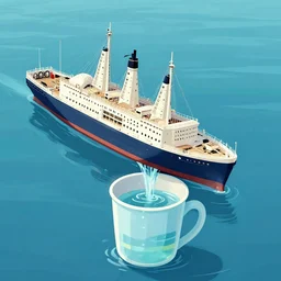mothership pulling water from a cup