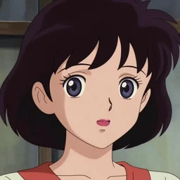 still of France Gall in a 1960s anime, in the style of Takahashi Macoto, very detailed, trending on tumblr, retro, very cute face, very detailed face