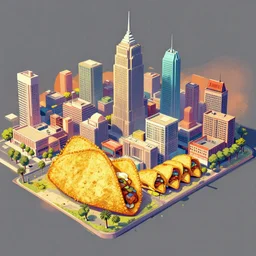 nacho city concept art of the city of nachos