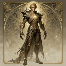 powerful male scarecrow, willem dafoe as scarecrow, full body character concept, art nouveau, super powers, fantasy, intricate, elegant, highly detailed, digital painting, artstation, concept art, shining, sharp focus, illustration, art by stanley lau