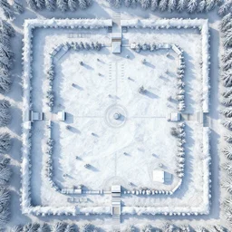 top view map level snow biom game