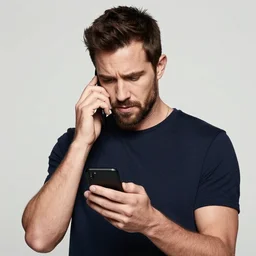 joe rogan checking his phone, nervous