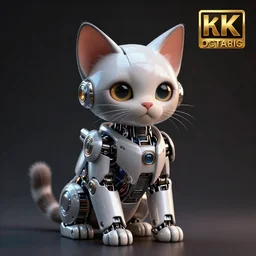 full body pose, hyperrealistic photograph of a cute cyborg kitten, dim volumetric lighting, 8 k, octane beautifully detailed render, extremely hyper detailed, intricate, epic composition, cinematic lighting, masterpiece, trending on artstation, very very detailed, stunning, hdr, smooth, sharp focus, high resolution, award, winning photo, dslr, 5 0 mm