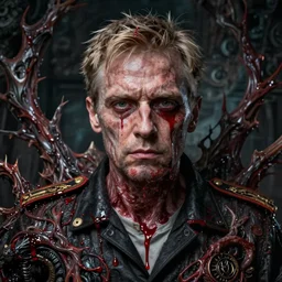 navalny became bloody ugly lovecraftian degenerate abomination, photo - realistic, color image, 2 k, highly detailed, bodyhorror, occult art
