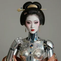 ( ( ( ( ( 1 9 5 0 s retro future robot android aluminum geisha. muted colors. ) ) ) ) ) by jean - baptiste monge!!!!!!!!!!!!!!!!!!!!!!!!!!!!!!