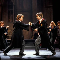 Harry Potter(2001) on stage in the final rap battle of the movie 8 Mile(2002)