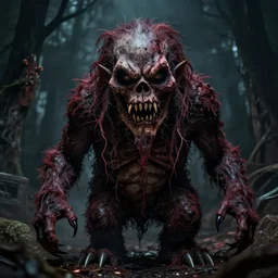 Ugly awful and terrifying monster, photo