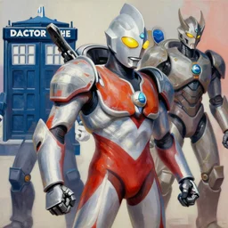greg manchess portrait painting of armored casshern from casshan ultraman zero cyberman from doctor who 2 0 1 3 cyborg gay hungarian - american - japanese human hybrid as overwatch character, medium shot, asymmetrical, profile picture, organic painting, sunny day, matte painting, bold shapes, hard edges, street art, trending on artstation, by huang guangjian and ail elvgren and sachin teng