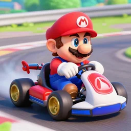 highly realistic art of mario kart