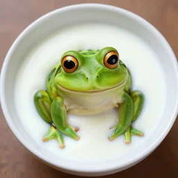 frog in yogurt