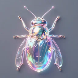a close up of a irridescent insect hologram face, unsplash, holography, neon iridescence, radiant light, glowing neon, luminescence, volumetric cinematic lighting, highly detailed, cedric peyravernay maciej kuciara, uhd 8 k, shallow depth of field