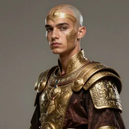 young bald jaden smith as ancient libyan warrior, bald, intricate, elegant, highly detailed, digital painting, artstation, concept art, smooth, sharp focus, illustration, orientalism, bouguereau, rutkowski, mucha