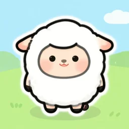 adorable sheep art cartoon sticker profile picture