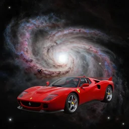 a photo of the ferrari nebula by hubble