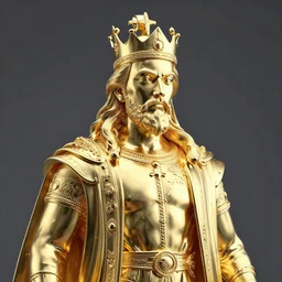 portrait of king gold statue reflect chrome, 8 k uhd, unreal engine, octane render in the artstyle of finnian macmanus, john park and greg rutkowski