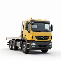 voxel tow truck, photorealistic, isolated on a pure white background, centered, entire object in frame, sharp focus, soft studio lighting