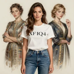 Kate Beckinsale as a heroine in a t-shirt and jeans, intricate, elegant, highly detailed, centered, digital painting, artstation, concept art, smooth, sharp focus, illustration, XF IQ4, f/1.4, ISO 200, 1/160s, 8K, RAW, unedited, symmetrical balance, in-frame, art by artgerm and donato giancola and Joseph Christian Leyendecker, Ross Tran, WLOP