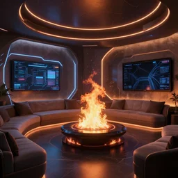 ligga, raging, modern cyber room with luxure, fire blast, hyper realistic, artstation