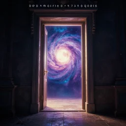 a doorway to another universe, movie poster style, volumetric lighting, hyperrealistic, octane render, artstation