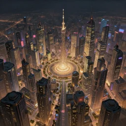 round field, city, cyberpunk, fantasy, neon lights, sharp focus, intricate, elegant, digital painting, artstation, matte, highly detailed, concept art, illustration, ambient lighting, art by ruan jia and artgerm and range murata and wlop and ross tran and william, adolphe bouguereau and beeple