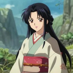 An anime portrait of Ssunbiki as a beautiful woman wearing a kimono from Skyrim, by Lane Brown, trending on artstation