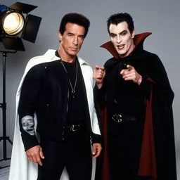 Photoshoot of Wesley Snipes as Blade and Christopher Lee as Dracula in the Style of Annie Leibovitz, Studio Lighting