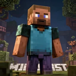 Kanye West in minecraft cover art, ultra wide lens shot , beautiful, DnD character art portrait, realistic, hyperdetailed, DeviantArt Artstation, cinematic lighting