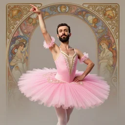 bashar al assad wearing a pink ballerina tutu, posing for a ballerina dance, 3 d character art, symmetrical facial features, from arknights, hyper realistic, 4 k, rule of thirds, extreme detail, detailed drawing, trending artstation, realistic lighting, by alphonse mucha, greg rutkowski,