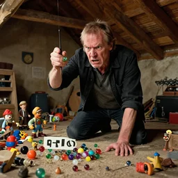 Roger Waters angry because toys in the attic Roger Waters is crazy he has gone simply fishing OH NO They took Roger Waters marbles away, Real Event, Realistic, HDR, Clear Image, Historical,