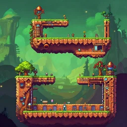 beautiful screenshot of a steampunk platformer level design, sidescrolling, 2 d, orthographic, badlands, ori and the blind forest, cotw, trine 3, high quality, unreal 5, pinterest