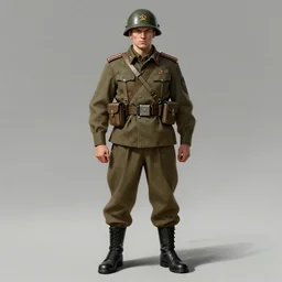 doomguy as a soviet soldier, full body portrait, concept art, military art, art by artgerm