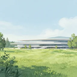 a landscape, by minoru nomata, architecture, illustration