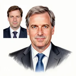 composite drawing of nicolas sarkozy, identikit, id photo, on paper b & w, low quality