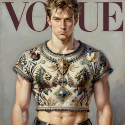 mage, vogue, elle, greg rutkowski, john singer sargent, trending on artstation, anime, oil painting, intricate, crop top
