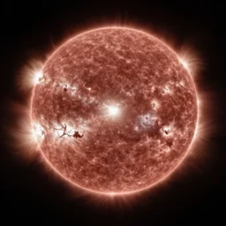 photograph of a solar storm, astrophotography, Sun photography, solar flare, NASA, 4K, Detailed, HDR
