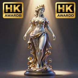 baroque vaporwave statue, trending on art station, 4k UHD, 8k, painting illustration, high detail, rendered in unreal engine, 3d render, god rays, volumetric lighting, award winning, photorealistic, Peter Stephens